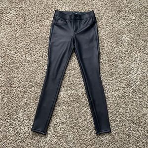 Express Women's Black Faux Leather Leggings Size 00